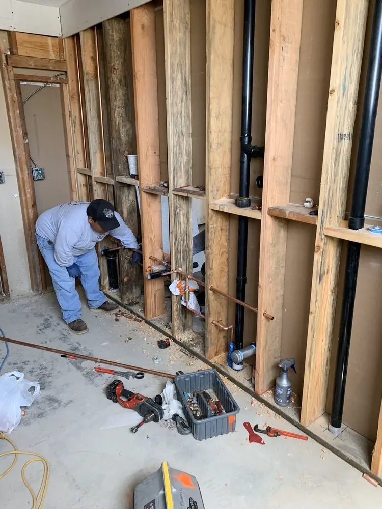 Commercial rough-in plumbing for Gas Line Repair in South Burlingame